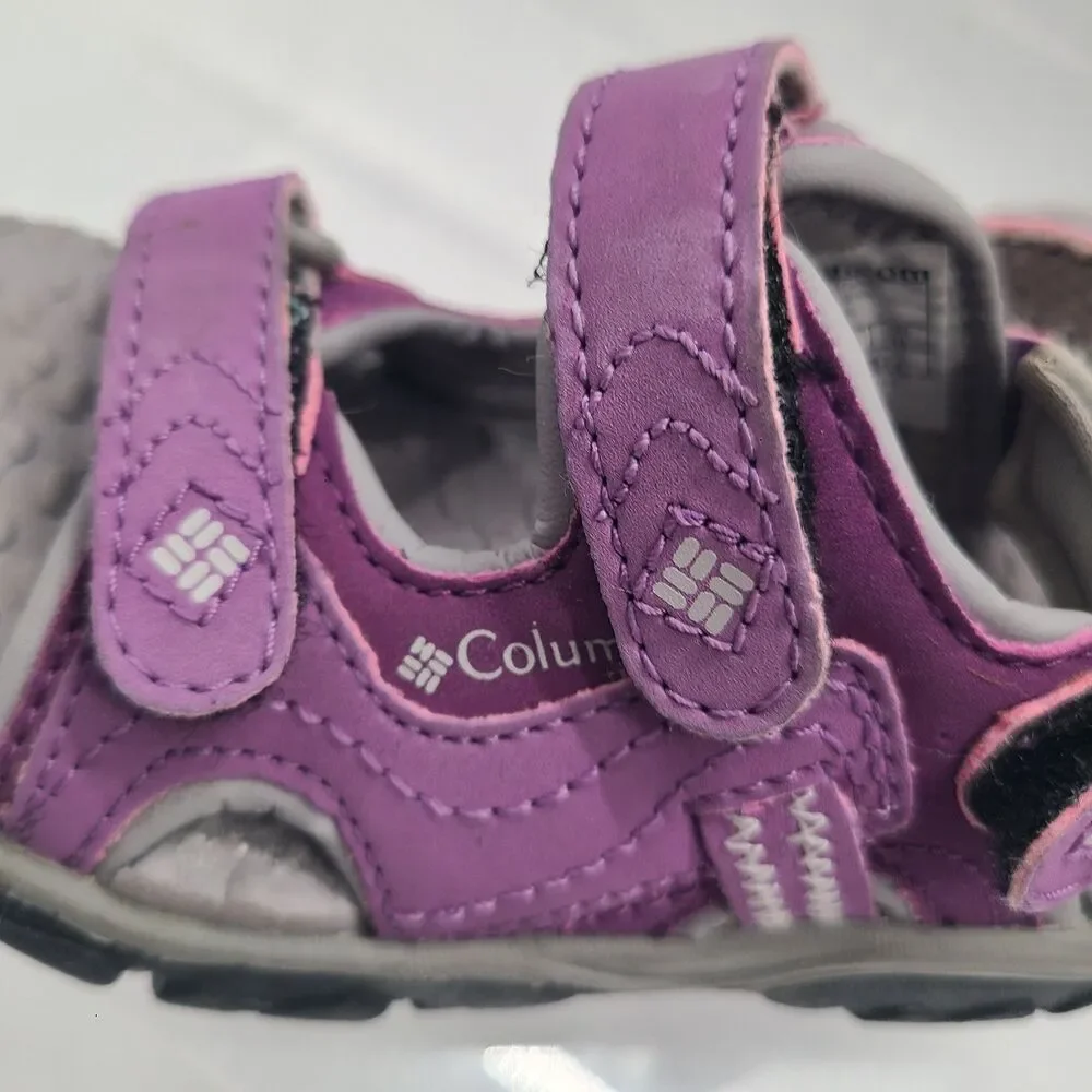 Columbia Youth Castlerock Supreme Plum Northern Lights sandals size 6